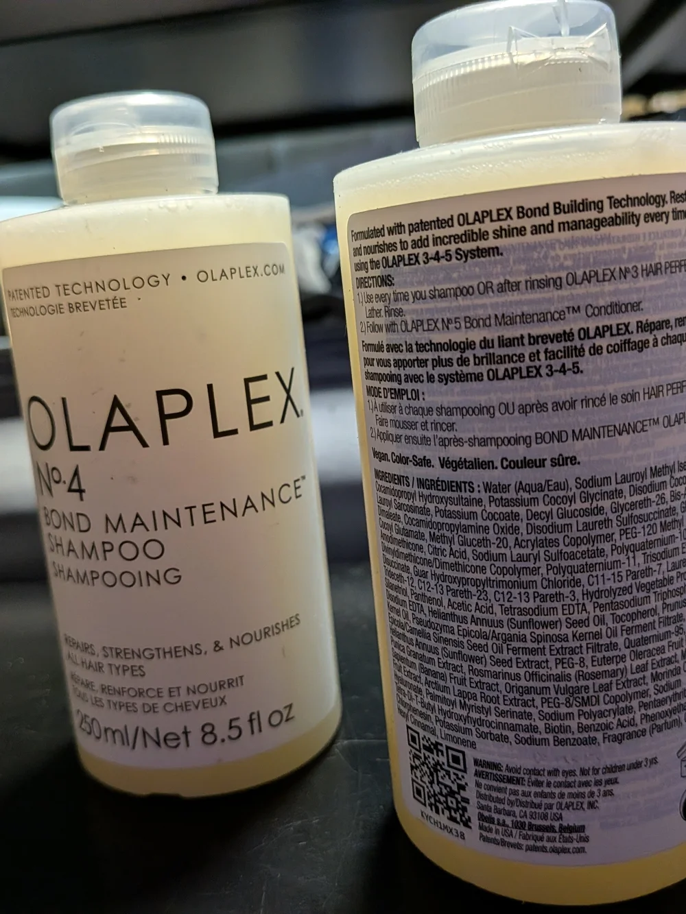 OLAPLEX No.4 Bond Maintenance Shampoo — Cream and Black